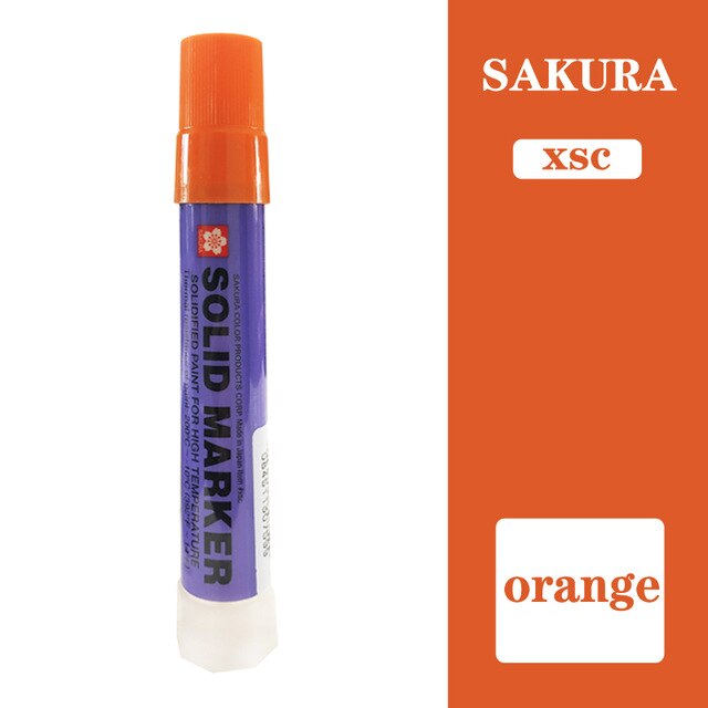 1 stk sakura xsc fast maling penn høy temperatur industriell metallmarkør grov vanntett stor pennøkkel student fast tusjpenn: Oransje