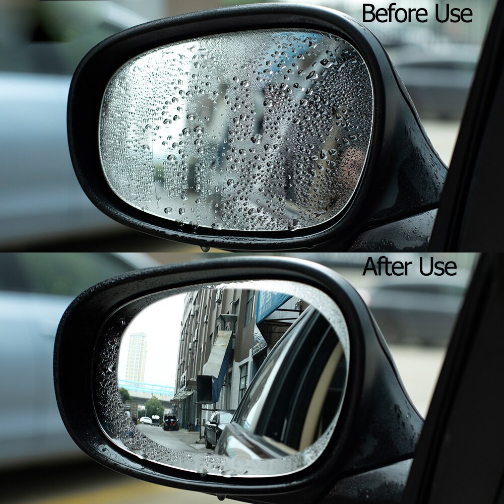 2Pcs Waterdichte Spiegel Film Sticker Voor Auto Achteruitkijkspiegel Regendicht Anti-Mist Regen-Proof Auto Stickers Hd clear Pet Decal
