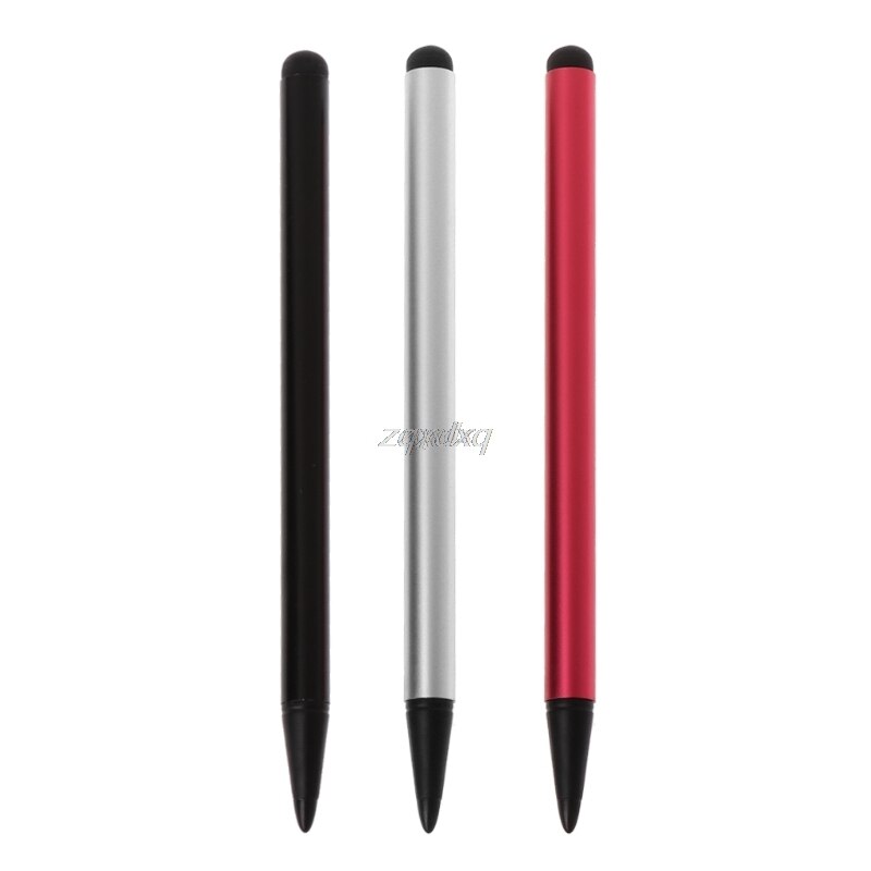 2 In 1 Capacitieve &amp; Resistive Touch Screen Stylus Pen Voor Mobiele Telefoon Tablet Pc Pocket Touch Pennen