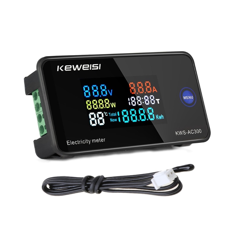 AC 50-300V woltomierz amperomierz moc licznik energii LCD cyfrowy watomierz licznik energii elektrycznej z funkcja resetowania