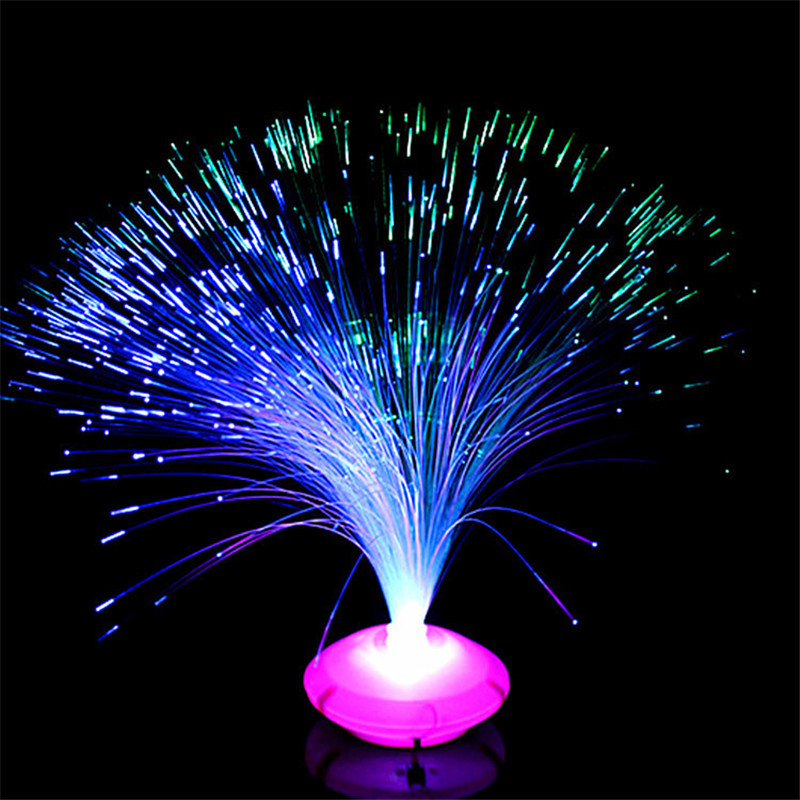 Mini-stjerne optiske fiberlys små natlys blinker små legetøj farverige farveændrende optiske fibre blomsterlayout rekvisitter