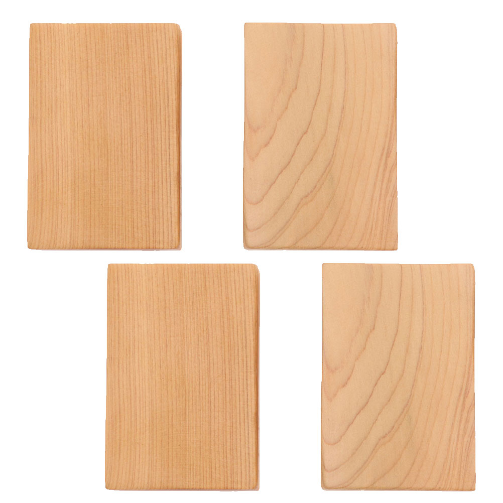 2 Pcs Thicken Wooden Block DIY Craft Cutout Smooth Wood Block for Art Crafts Project (Wood Color)