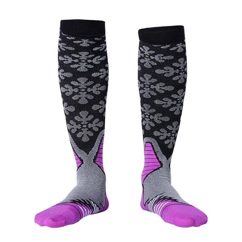 Compression Socks Knee High/Long Printed Polyester Nylon Hosiery Cycling socks For Women Men