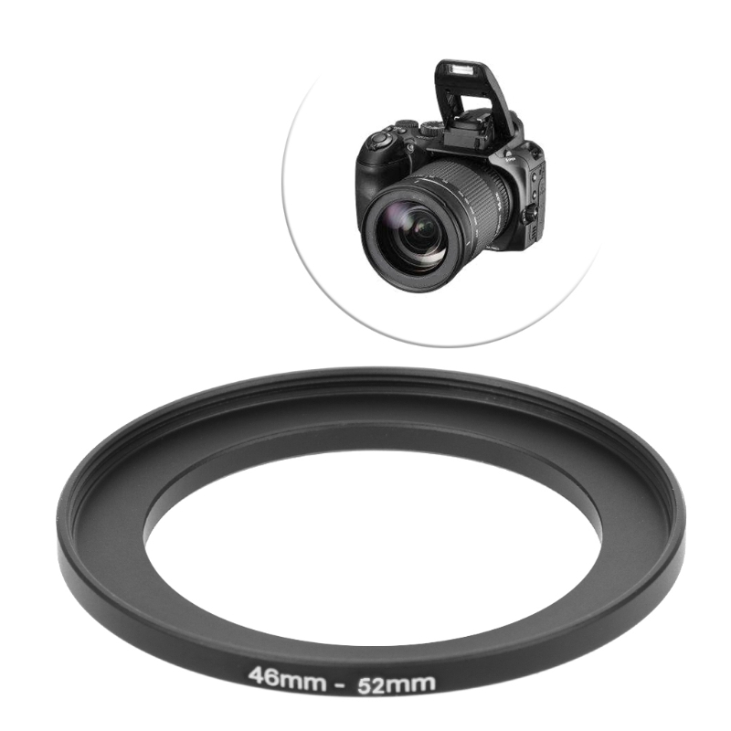46mm a 52mm anelli Step Up in metallo adattatore per obiettivo filtro accessori per utensili per fotocamere nuovo