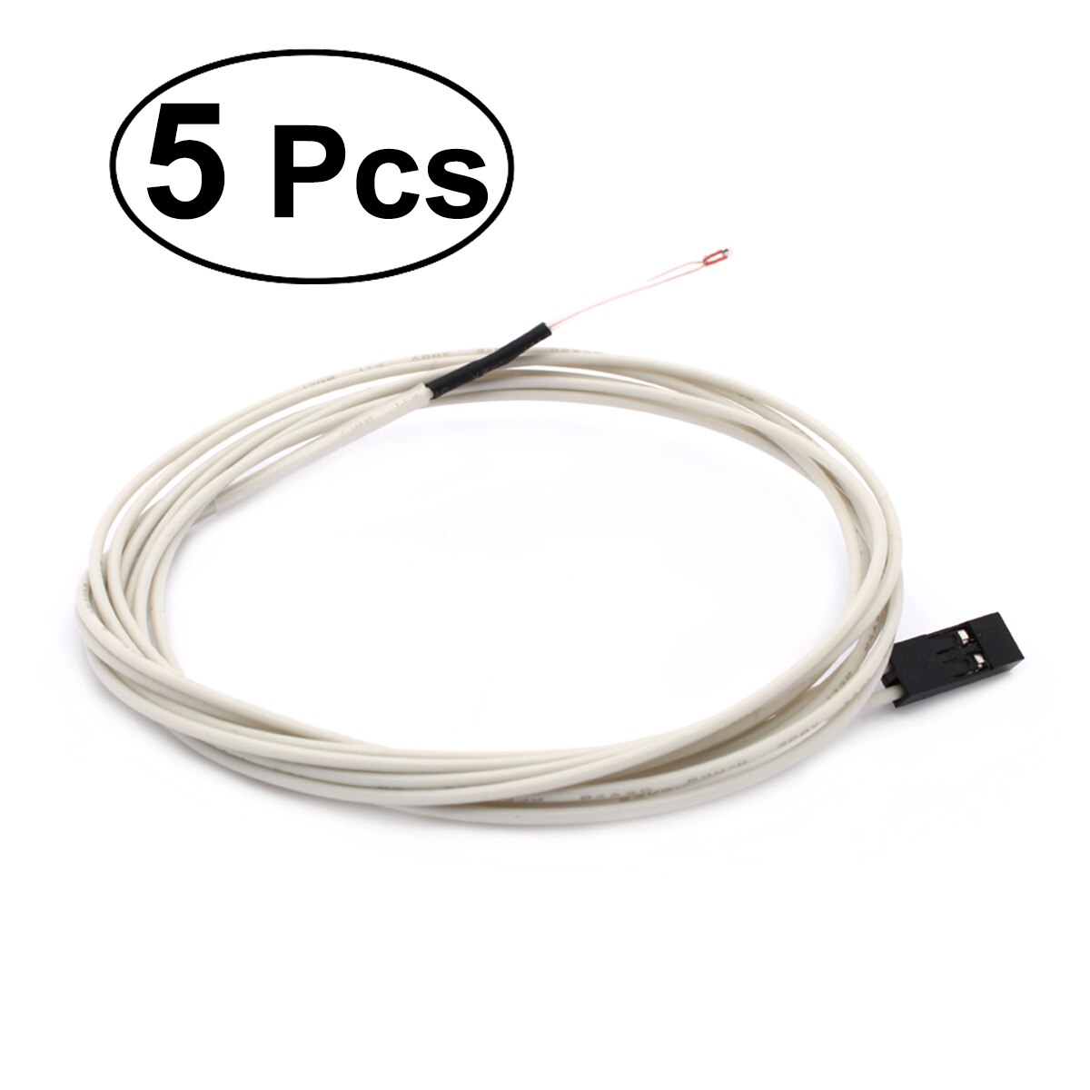 5 PCS 100K 3D Printer NTC Thermistor Temperature Sensor With Cable for Kossel Prusa Reprap 3D Printer