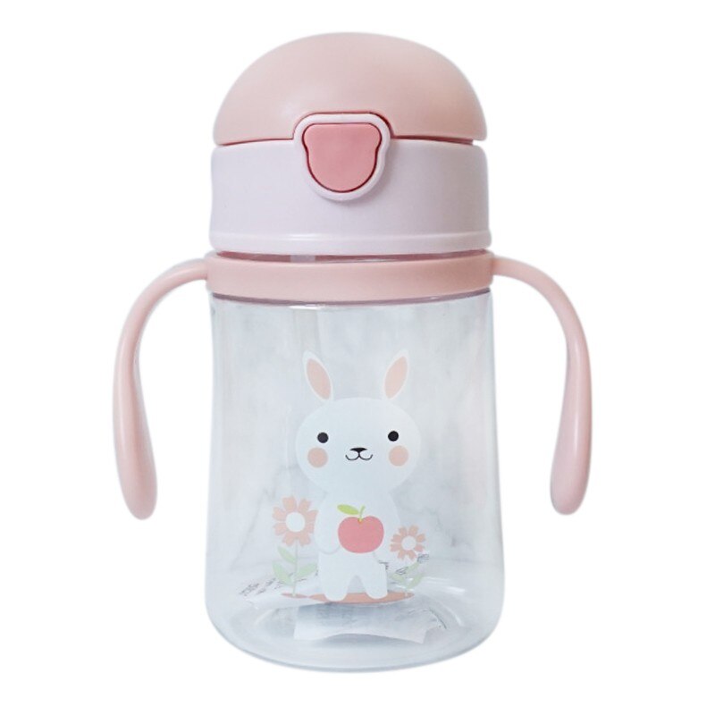 Kinderen Voeden Sippy Cups Met Handvatten Leren Drinkwater Flessen Leuke Cartoon Lekvrije Band Cup 250 Ml Xs: pink