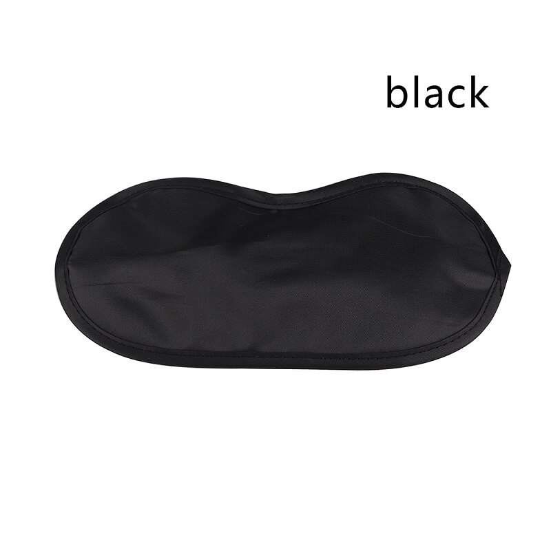 1 Pc Kleurrijke Gladde Polyester Eye Mask Blindfold Eye Slapen Comfort Aid Schaduw Patch Reizen Househood Ontspannen Accessoire Gereedschappen: Black