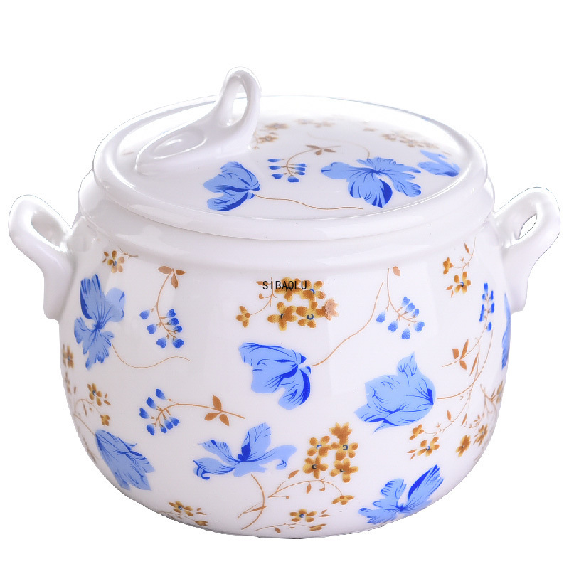 Ceramic Stew Cup Japanese Style Soup Cup Ceramic Soup Bowl Stew Pot Ginseng Bird's Nest Cup Bowl with Lid Water Stew Household