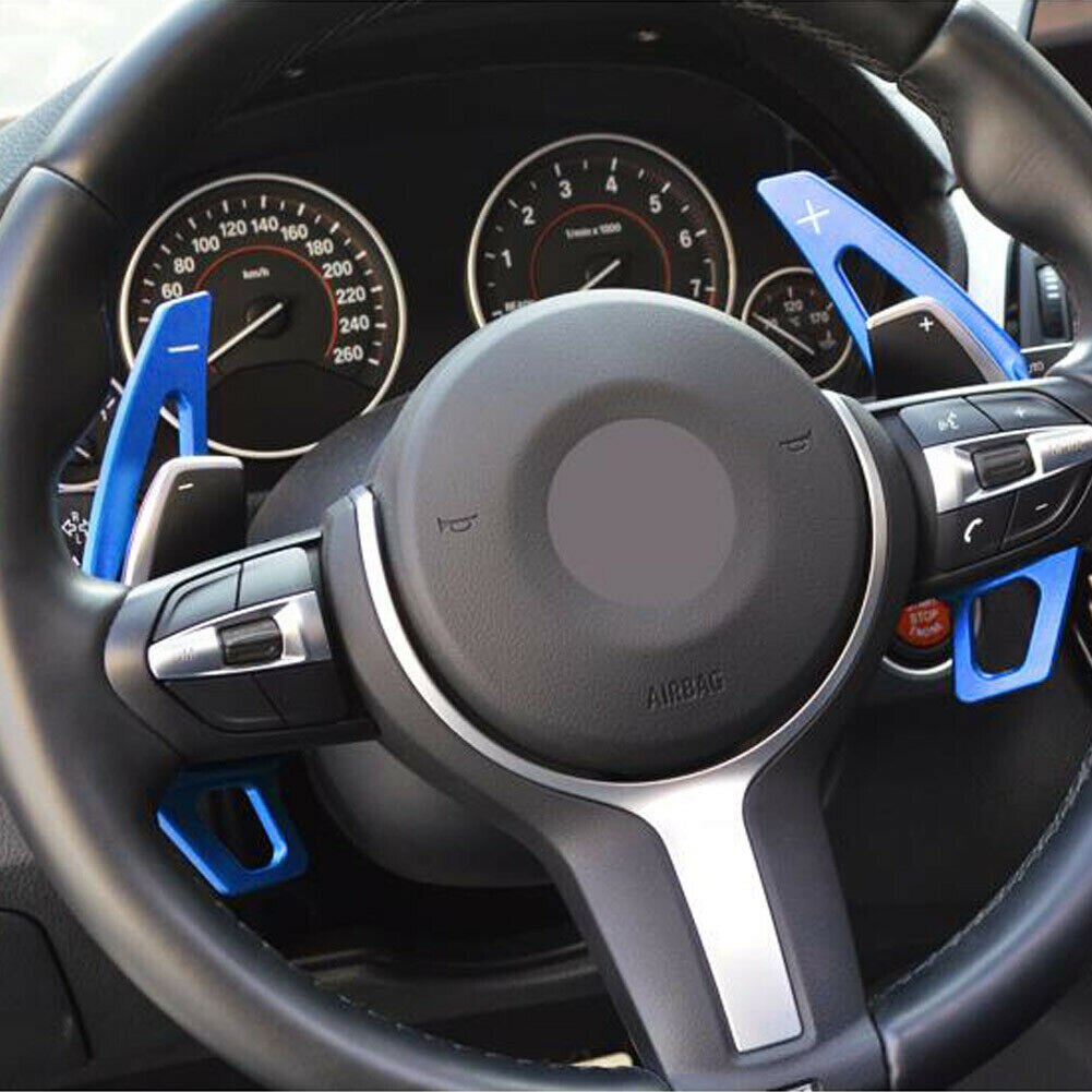 2pcs car Steering Wheel Paddle Extensions Shifter Kit blue aluminum Shift Paddles For BMW 3 4 5 6 Series F10 F30 i8