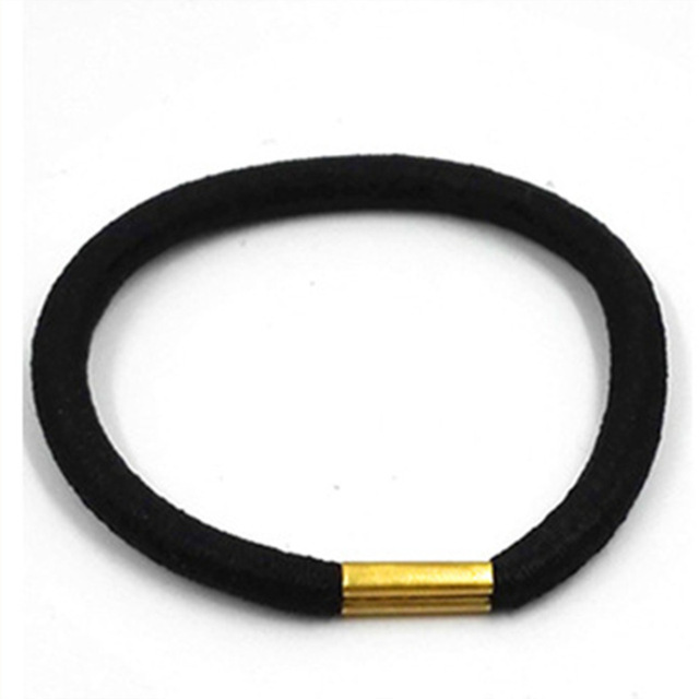 Accesorios coreanos para el cabello para mujer, perla de imitación, coletero de goma, cuerda de cabello elástico de: Black-1