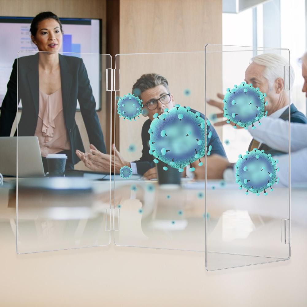 Acrylic Sneeze Guard Shield Protection Safety Counter Top 30x50cm For Restaurant Grocery Stores Salons Retailers Health Manage