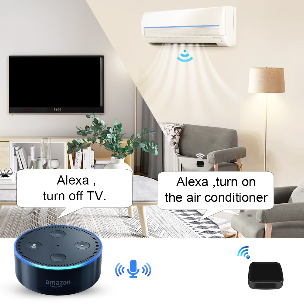 Zemismart – télécommande WiFi IR, contrôle de climatisation, ventilateur, pont TV, Google Home, Alexa Echo, universel, AC Smart Life