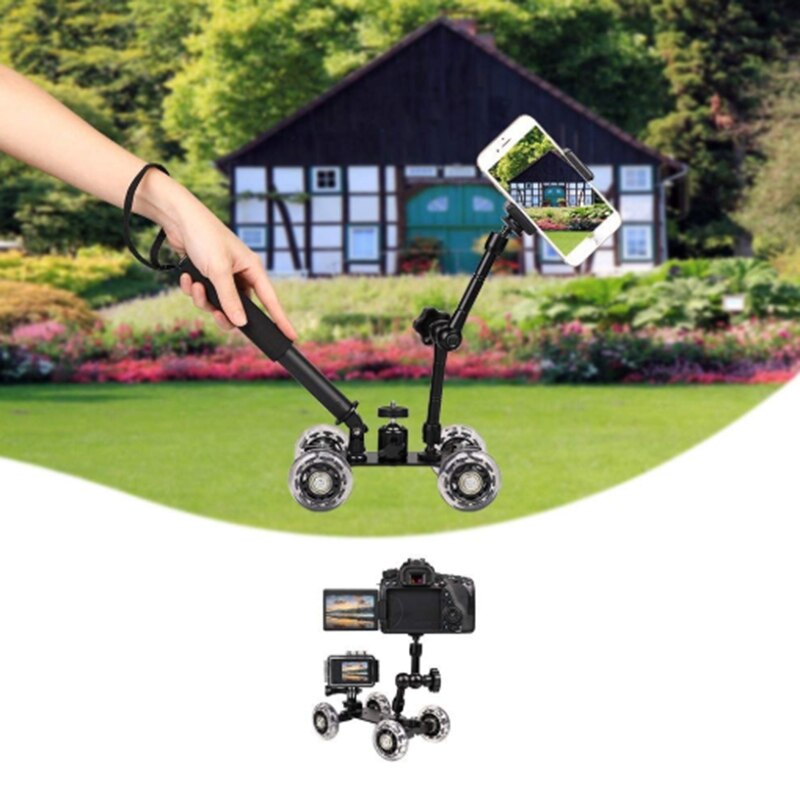 Outdoor Photography Trolley Camera Rail Car Mini Photography Slide Rail Car