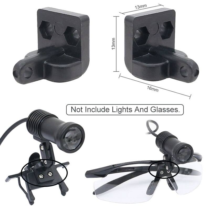 clip per montaggio su fascia regolabile per occhiali da vista a portato giallo per accessori per lenti dentali binoculari