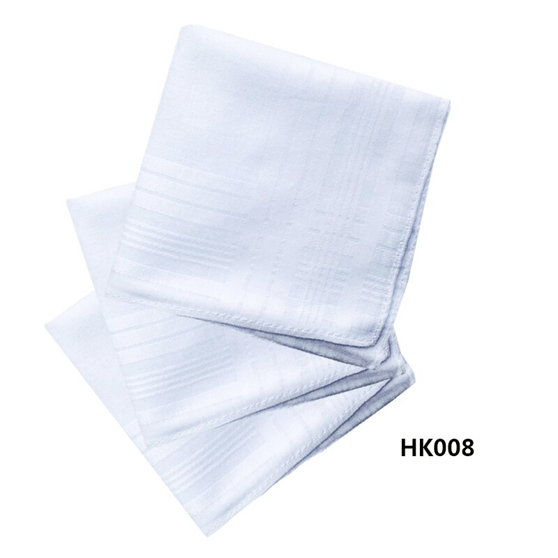 BAIYIXIN Handkerchiefs, Mens Cotton White Hankerchiefs,Pocket Square Hankies/Pocket Hankies 6Pieces: HK008-6PCS