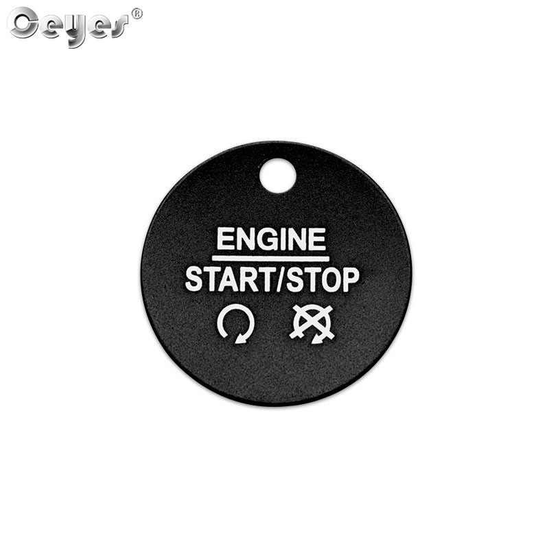 Ceyes Car Engine Start Stop Button Covers For Ford Explorer Focus Mustang Fiesta Ecosport Case Ring Circle Stickers Car Styling: Black for Button