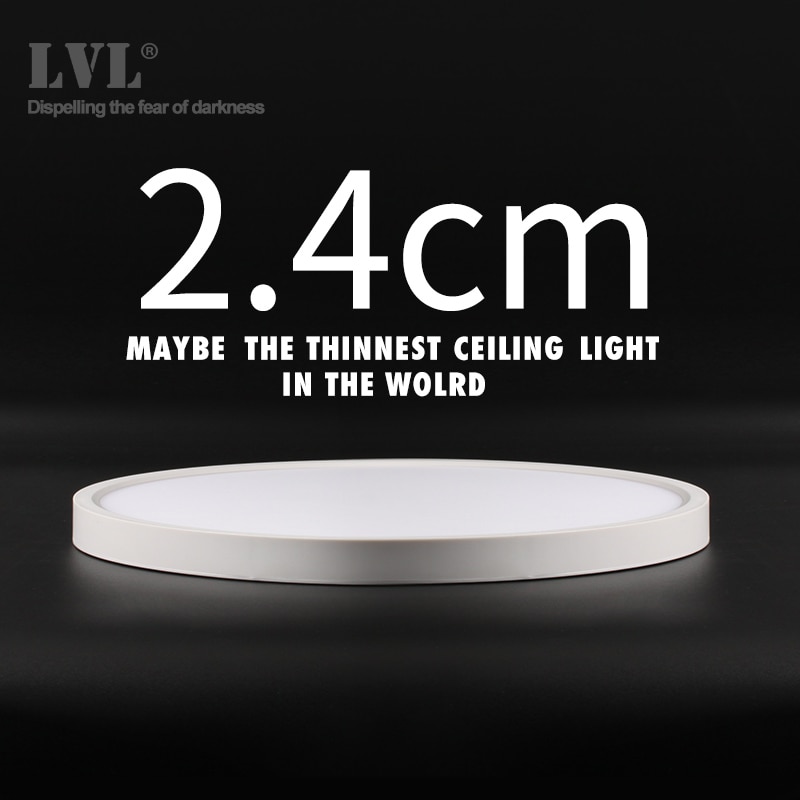 Moderne ledet taklampe 12w 18w 24w 32w 220v 5000k kjøkken soverom dårlig lamper ultratynn taklampe