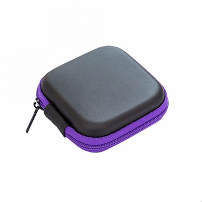 Draagbare Oortelefoon Case Mini Rits Vierkante Opbergdoos Voor Oortelefoon Oordopjes Geheugenkaart Usb Kabel Hoofdtelefoon Accessoires: 04