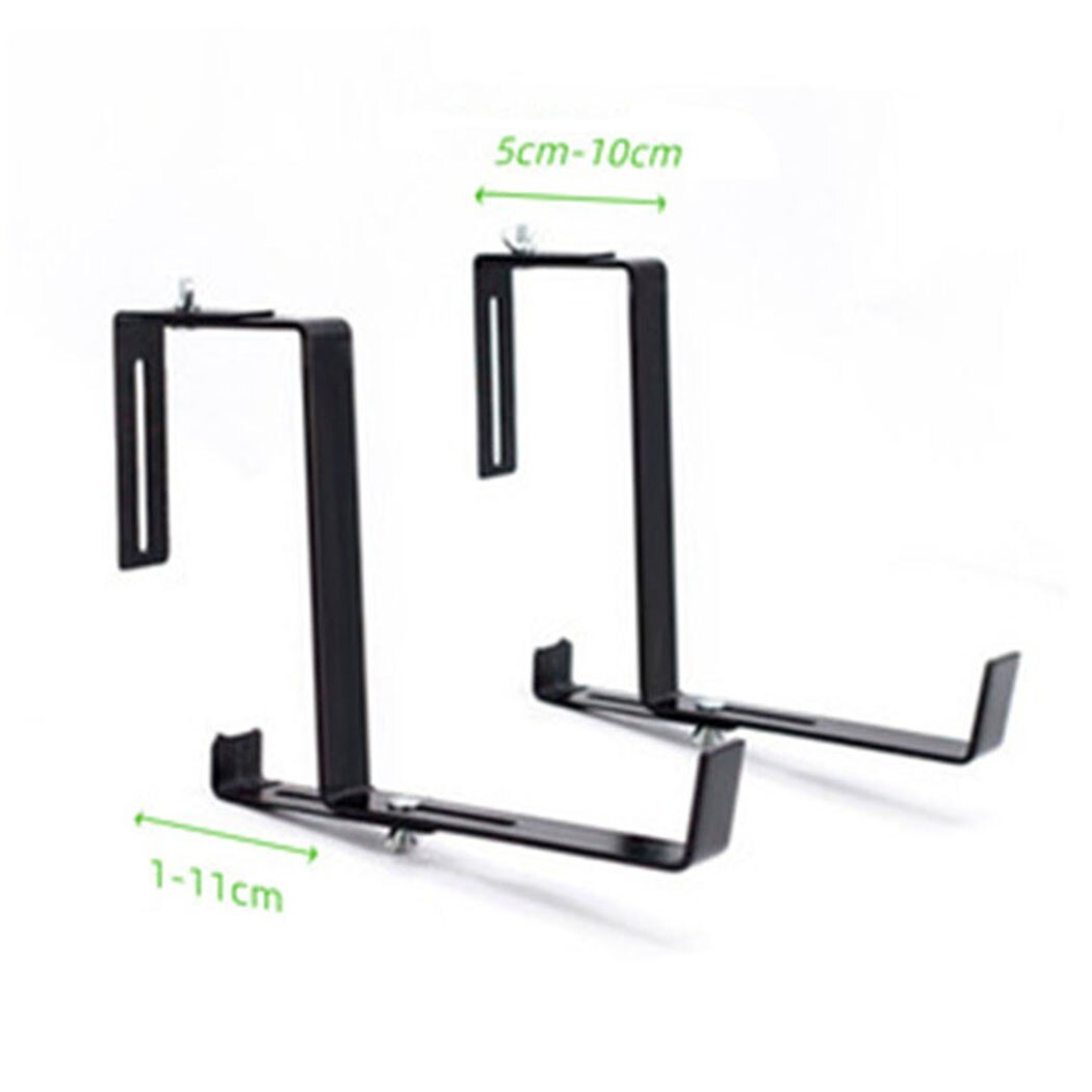 Metal Balcony Brackets Pair Hook Trough Plant Pot Hanging Hooks Rail Balcony Planter Holder Brackets