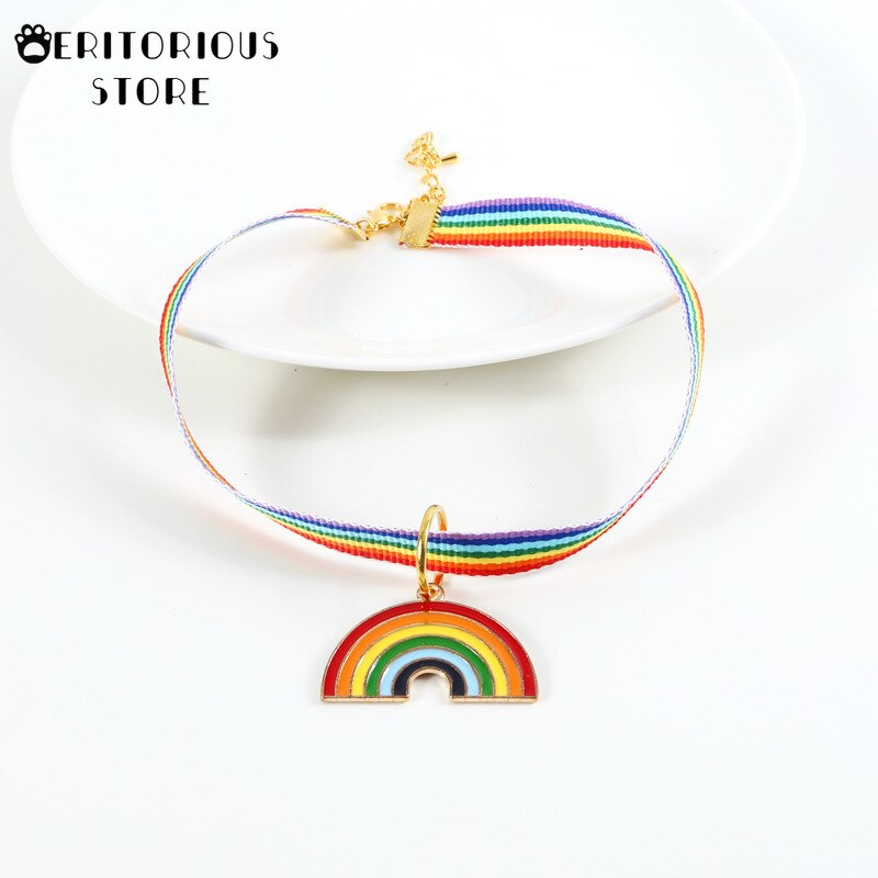 Arcobaleno ciondolo gatti collari fibbie in Nylon regolabili moda riflettente collare per animali domestici testa di gatto modello forniture per accessori