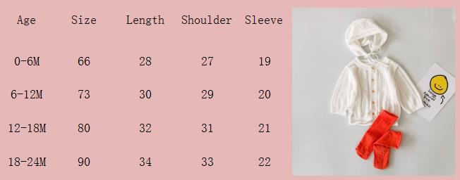 Baby Girl Coats Cardigan Autumn Sweet Cute Long Sleeve Sweater Knitting Knitted 0-2 Year Soft Solid Costume