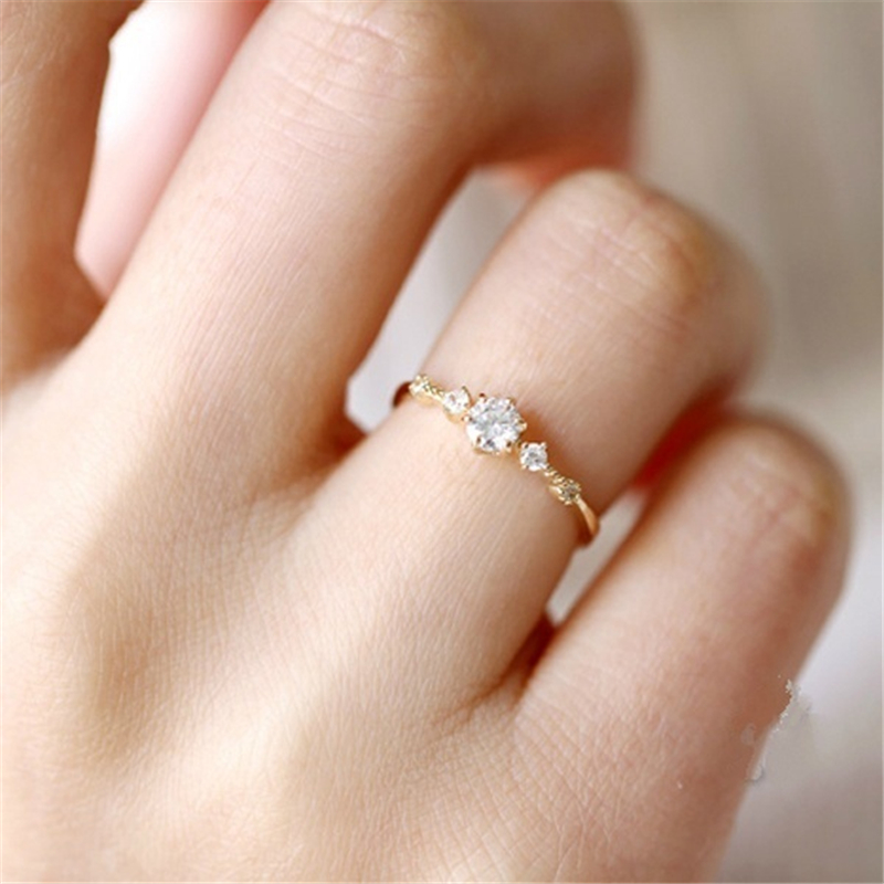 Leuke Dainty vrouwen Sneeuwvlok Ringen Delicate Ringen Ringen Bruiloft Sieraden