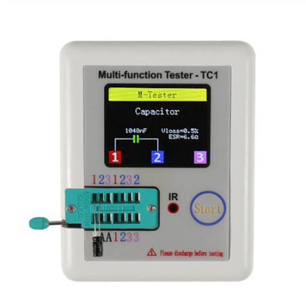 multi-function TC1 Transistor Tester TFT Diode Triode Capacitance Meter LCR ESR NPN PNP MOSFET IR Tester