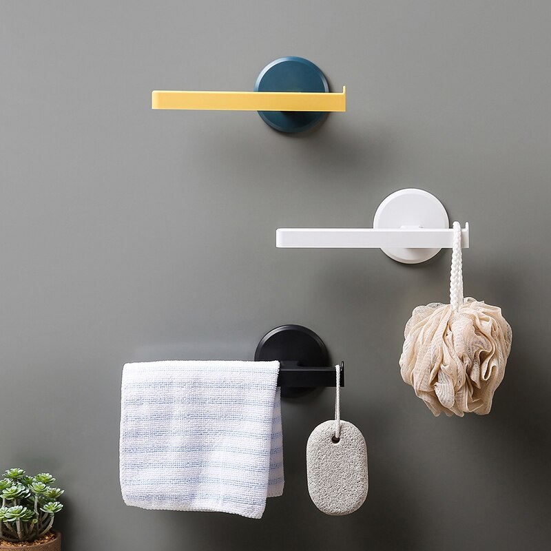 Toallero De Pared Ajustable De 38 A 75 Cm, Autoadhesivo, De Acero Al