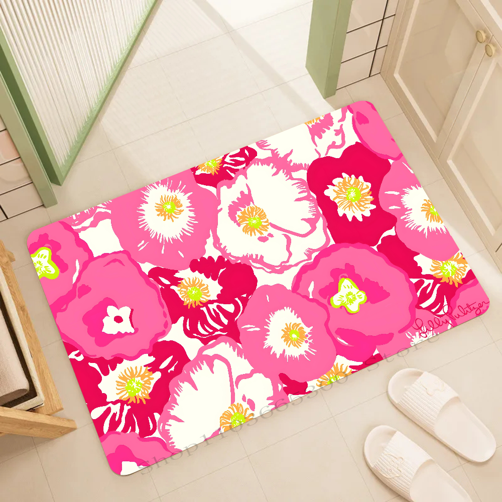 Alfombrilla con patrón de pala Kate para el hogar, felpudos absorbentes, antideslizantes, suministros de decoración del hogar: X 60x40 + 40x120CM / Rojo