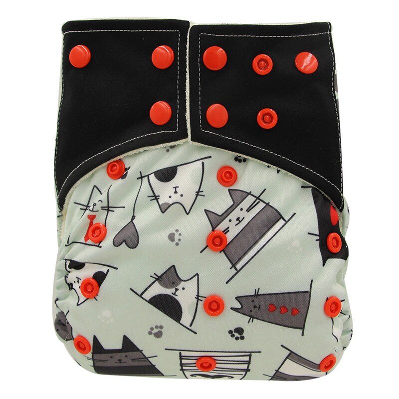 Ohbabyka Newborn Reusable Nappies Cover Flamingo Print Pocket Diaper Washable Baby Cloth Diaper Bamboo Charcoal Diaper Pants: K127