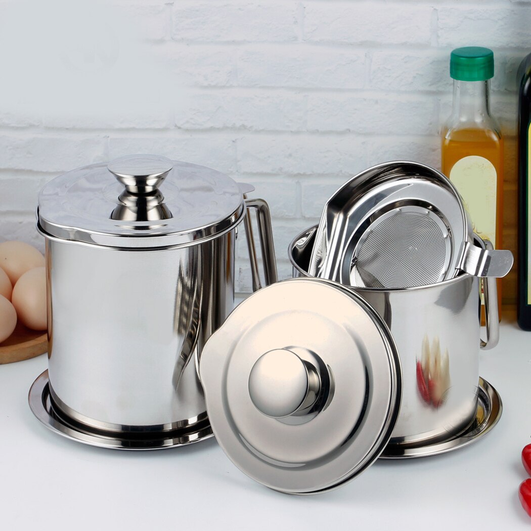 Séparateur de graisse multifonction, acier inoxydable 304, 1100ml, huile de sauce, soupe, filtre, passoire, bol, outils de cuisine