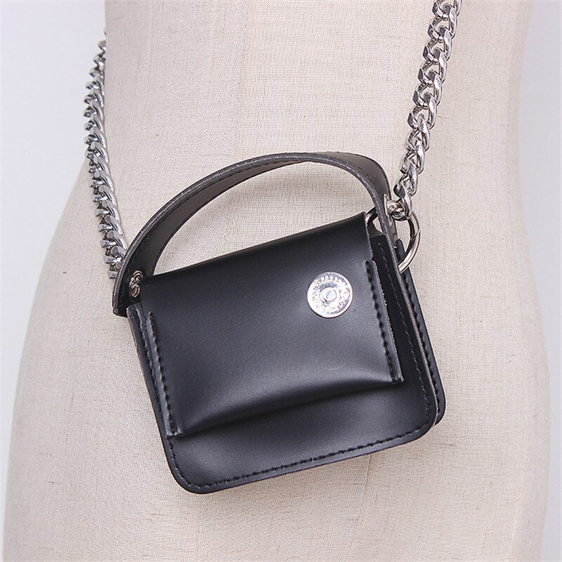 Xitao moda feminina nova cintura pacotes de ombro corrente pesada preto plutônio elegante deusa fan retalhos 2020 minoria cintura packs zp2086