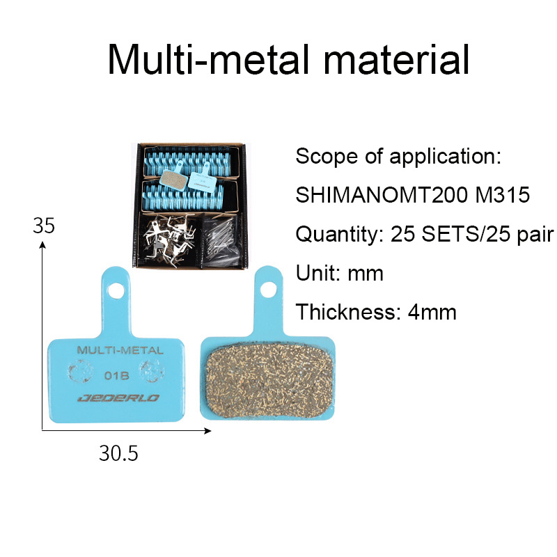 25 pairs bicycle disc brake pads Mountain bike metal ceramic brake pads riding cooling pads for SHIMANO SRAM AVID accessories: Burgundy