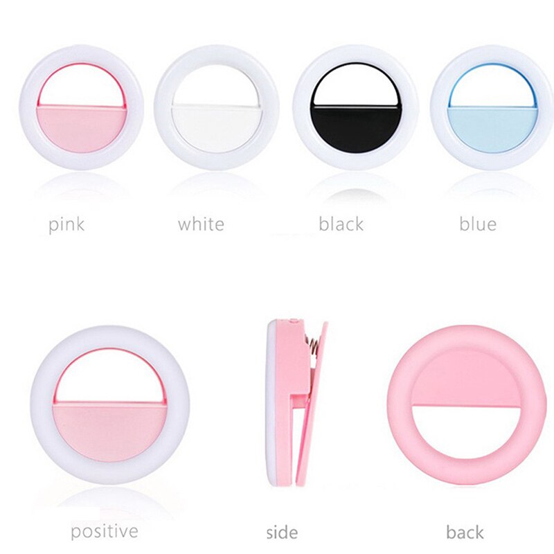 Led Selfie Ring Clip Draagbare Usb Opladen Led Selfie Ring Vullen Licht Geschikt Voor Alle Mobiele Telefoons En Tabletten