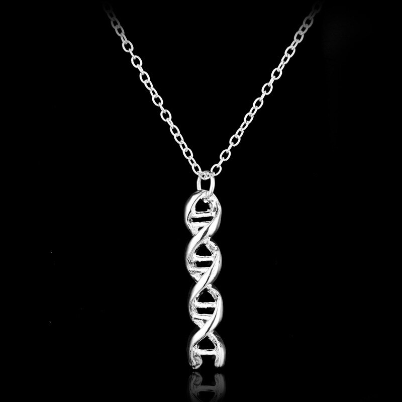 Chemische Moleculen Ketting DNA Biochemie Moleculaire helix Hanger Kettingen Voor Vrouwen Biologie Science Sieraden Leraar