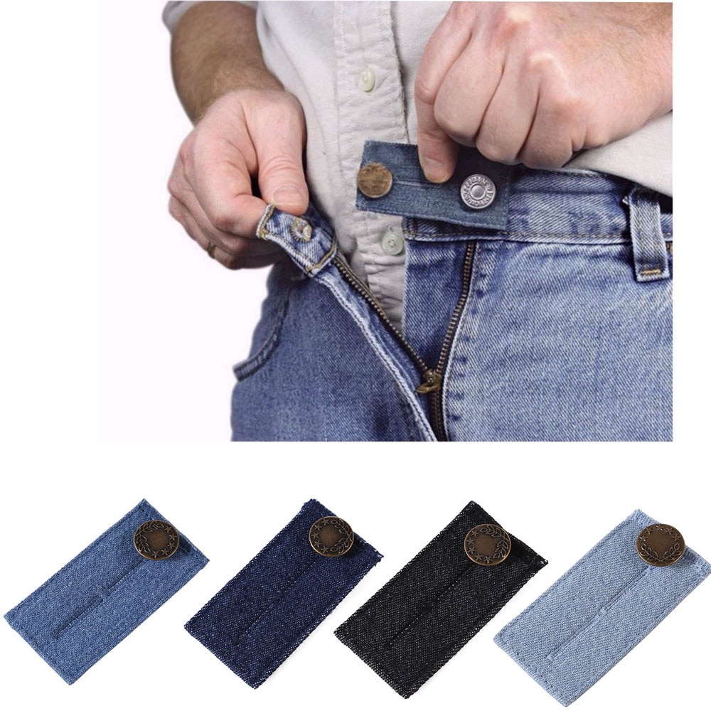 W1- pak elastisk taljeforlænger stærk justerbar bukseknap let pasform elastisk taljeforlænger tøjbukser
