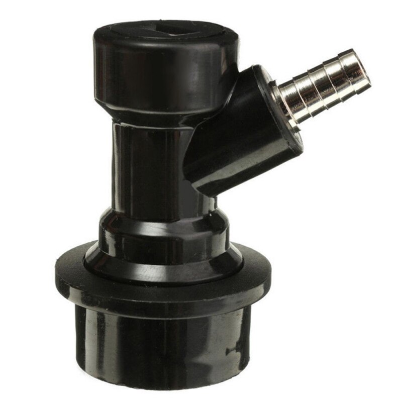 Ball Lock Disconnect Liquid Gas Dispenser Connector Soda Kegs Corny Kegs Beer Barrel Barbed/Threaded Mouth 1/4" (Liquid Barb): Black Straight mouth