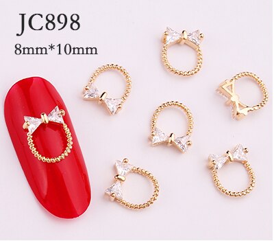 20 stk/parti zirkon krystal diamant 3d smykker japanske neglekunst dekorationer øverste niveau krystal manicure dekorationer: 898