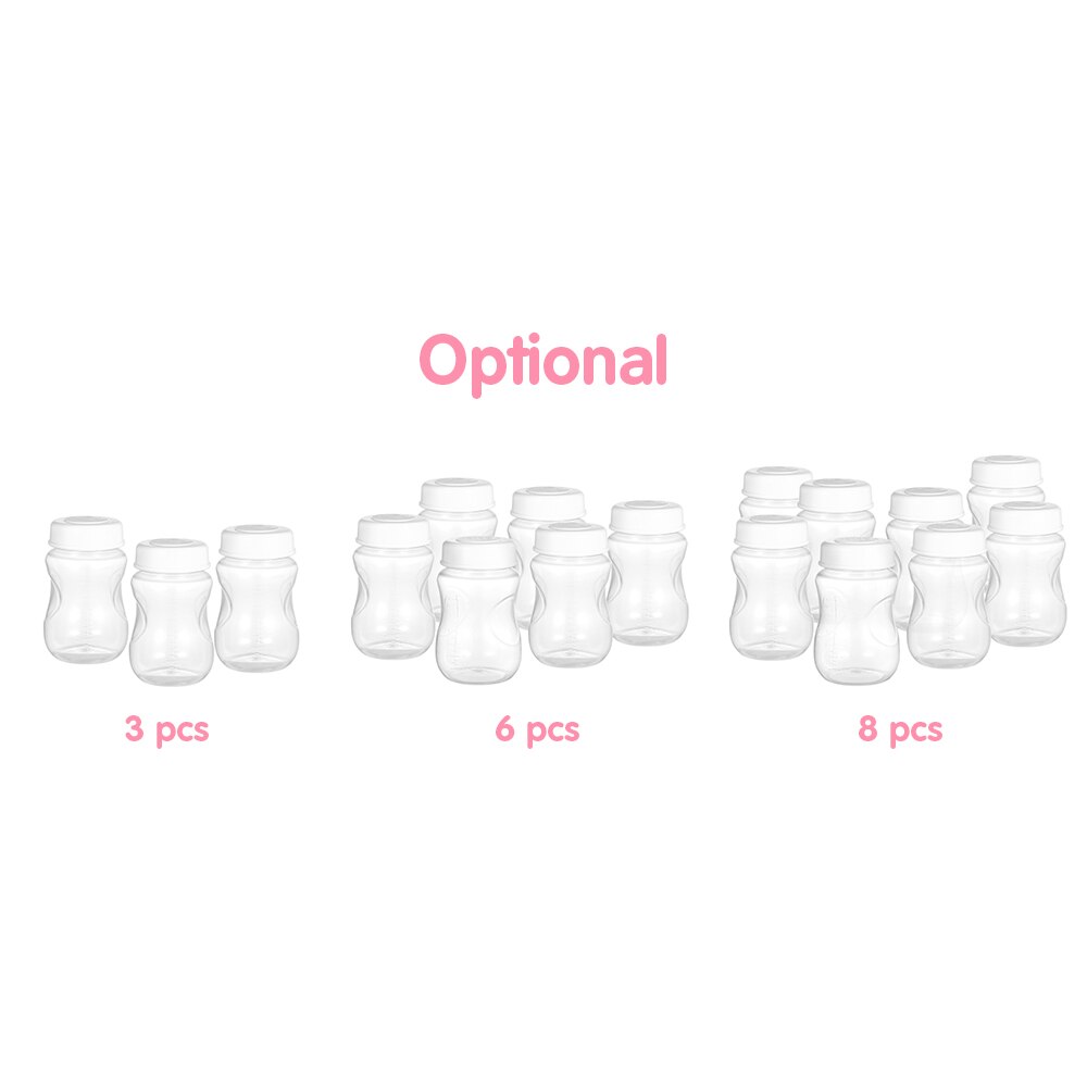 8 PCS/Lot 180ml Portable Breastmilk Bottles with Leakproof Lid Wide Neck Breast Milk Collecting Storage Bottle for Home Travel