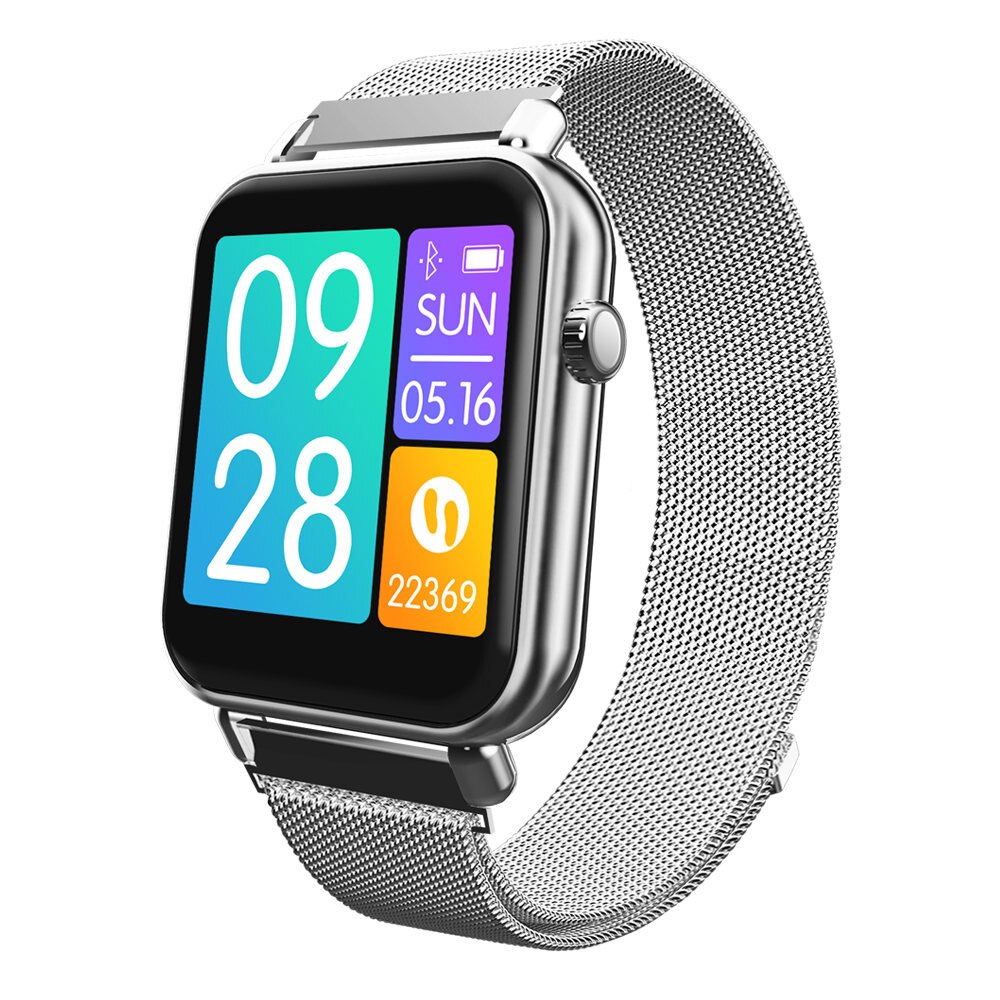 Gonoker bluetooth smartwatch  ip67 vandtæt smart band hjertefrekvens blodtryk ilt fitness tracker armbånd til mænd kvinder: Stål sølv