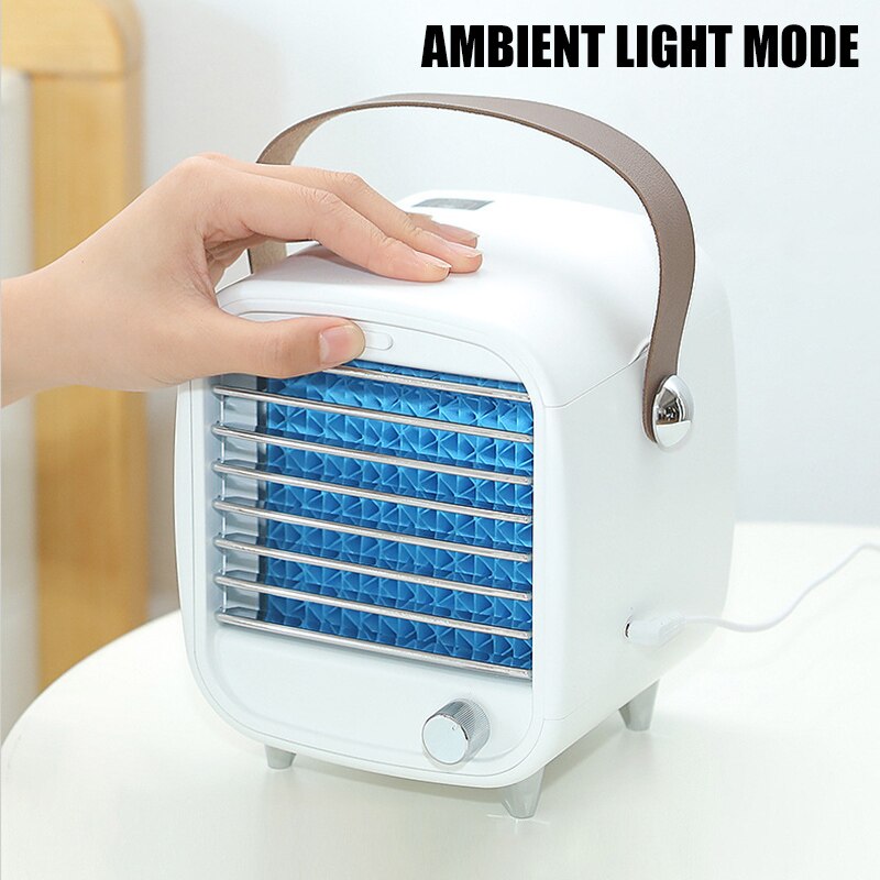 Mini Airconditioner Draagbare Bladeless Koelventilator Usb Desktop Ventilator Lucht Koeler Met Nachtlampje Voor Thuis Kantoor-35