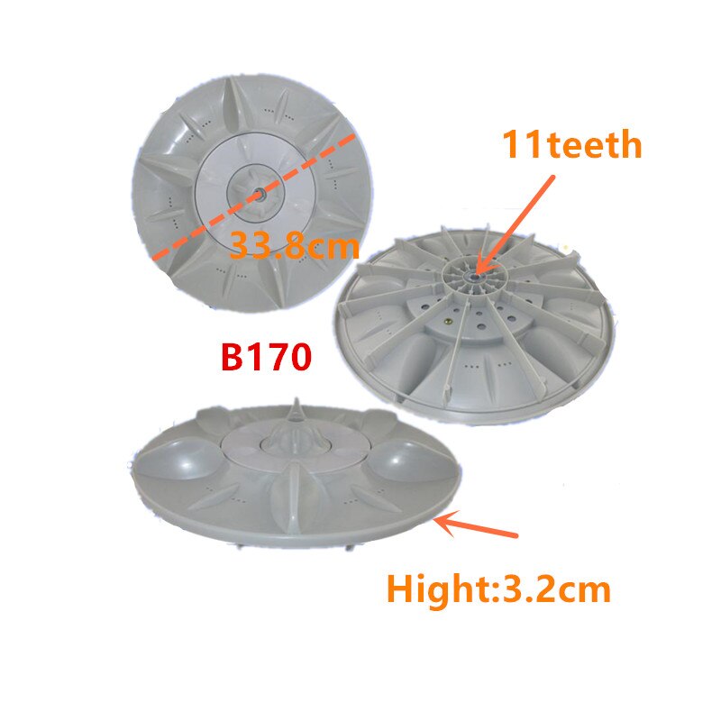 Washing Machine Pulsator Replacement Part Wave Plate Pulsator 11 Teeth Diameter 33.8cm 33.7cm