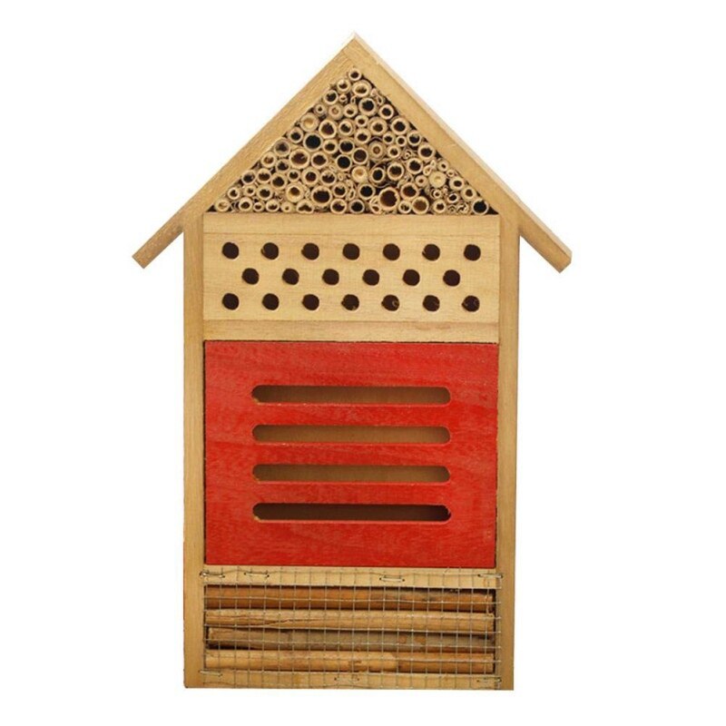 Beekeeping Insect Bee House Bee House Wood Wooden Insect House Log Insect Feeding House Bee Box Bee Hives Garden Supplies: B