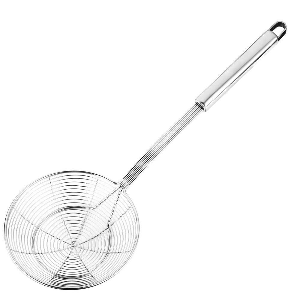Strainer Stainless Steel Solid Spider Strainer Skimmer Ladle With Handle Kitchen Tool frying up rench fries, fish vegetables