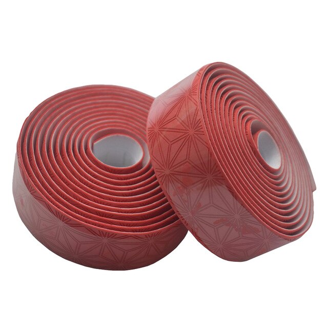 Road Bike Handlebar Tapes Bicycle Bar Tape Wrapping Belt Anti-Slip Cycling Handle Grips Wraps Dead Fly Bicycle Strap: Red