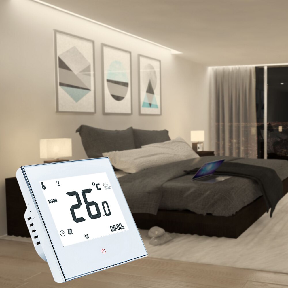 Electronic Temperature Controller Weekly Programmable Thermostat LCD Touch Screen Room Temperature Controller Thermostat