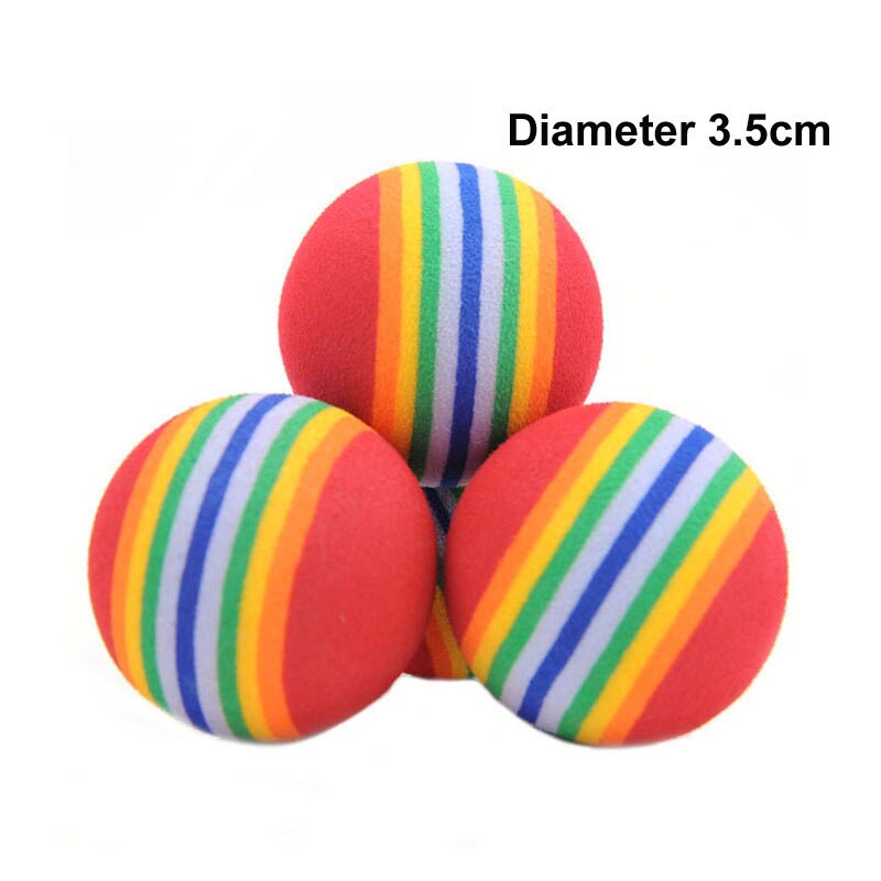 pawstrip 5pcs/lot Cat Ball Toy With Jingle Bell Inside Kitten Toys Pet Cat Teaser Colorful Balls Toy For Cats Diameter 3.5 cm