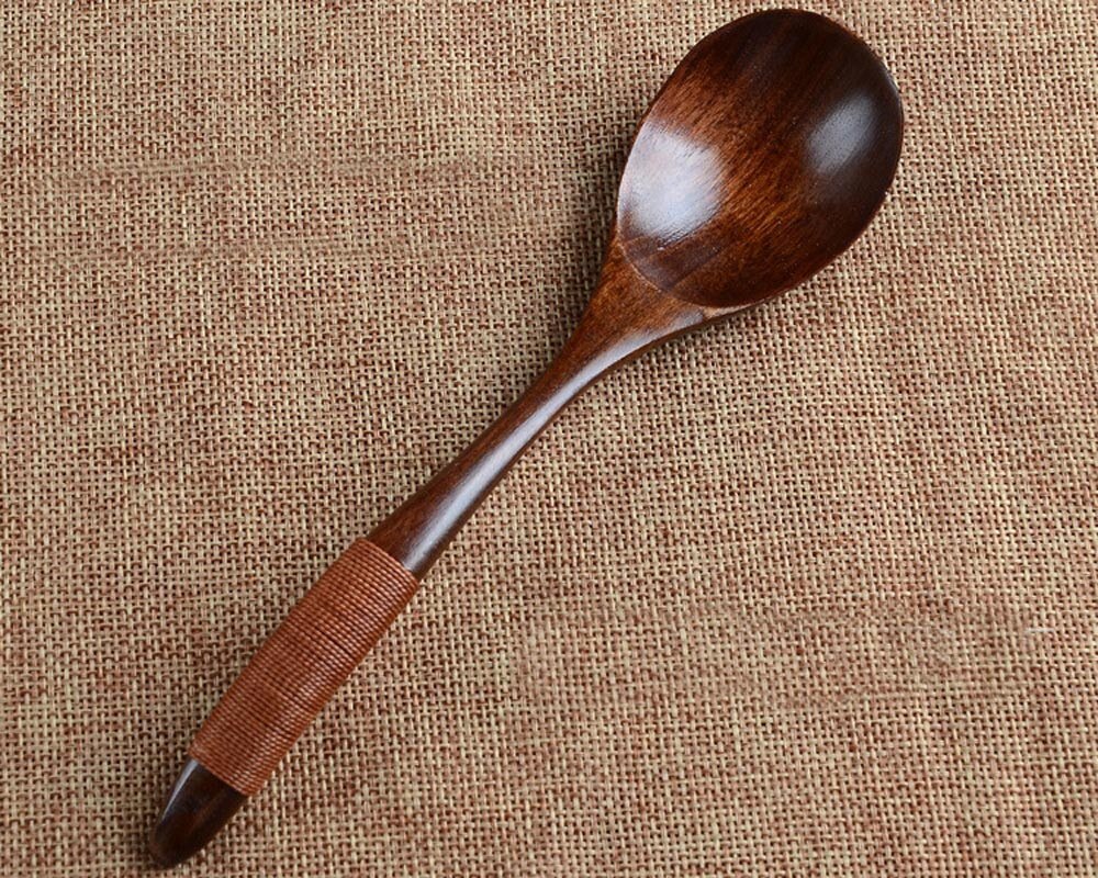 Bella animale domestico lotto Cucchiaio di Legno di Bambù Cucina Utensile da Cucina Strumento Zuppa Cucchiaino Ristorazione Trasporto di Goccia 2019 #25: caffè 