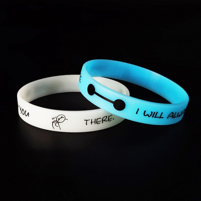 1 Paar Silicone Armbanden Rubber Zweet Band Lichtgevende Polsbandjes Mannen Vrouwen Rubber Shine Armbanden Glow In The Dark Polsbandjes