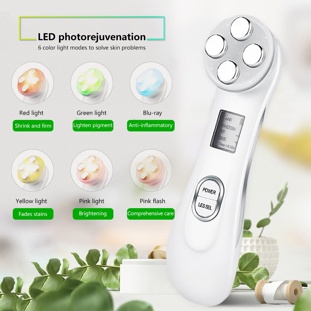 Face Skin EMS Mesotherapy Electroporation RF Radio Frequency Facial LED Photon Skin Care Device Face Lift Tighten Beauty Machine